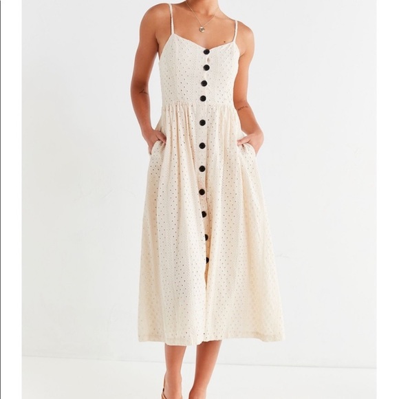 Urban Outfitters Dresses & Skirts - Urban Outfitters Eyelet Button Front Midi Dress
